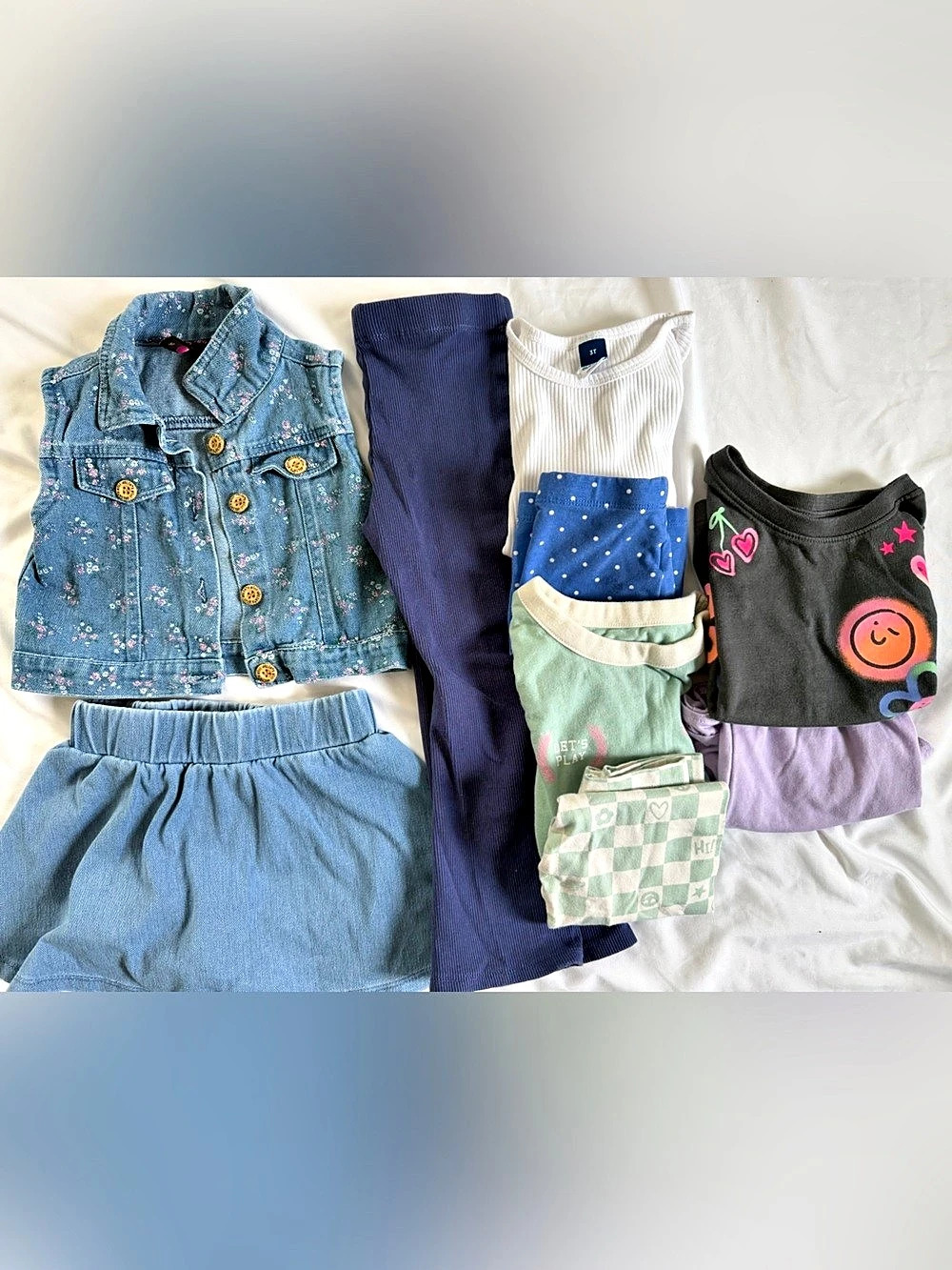 Girls 3T Mixed Clothing Lot Blue Green